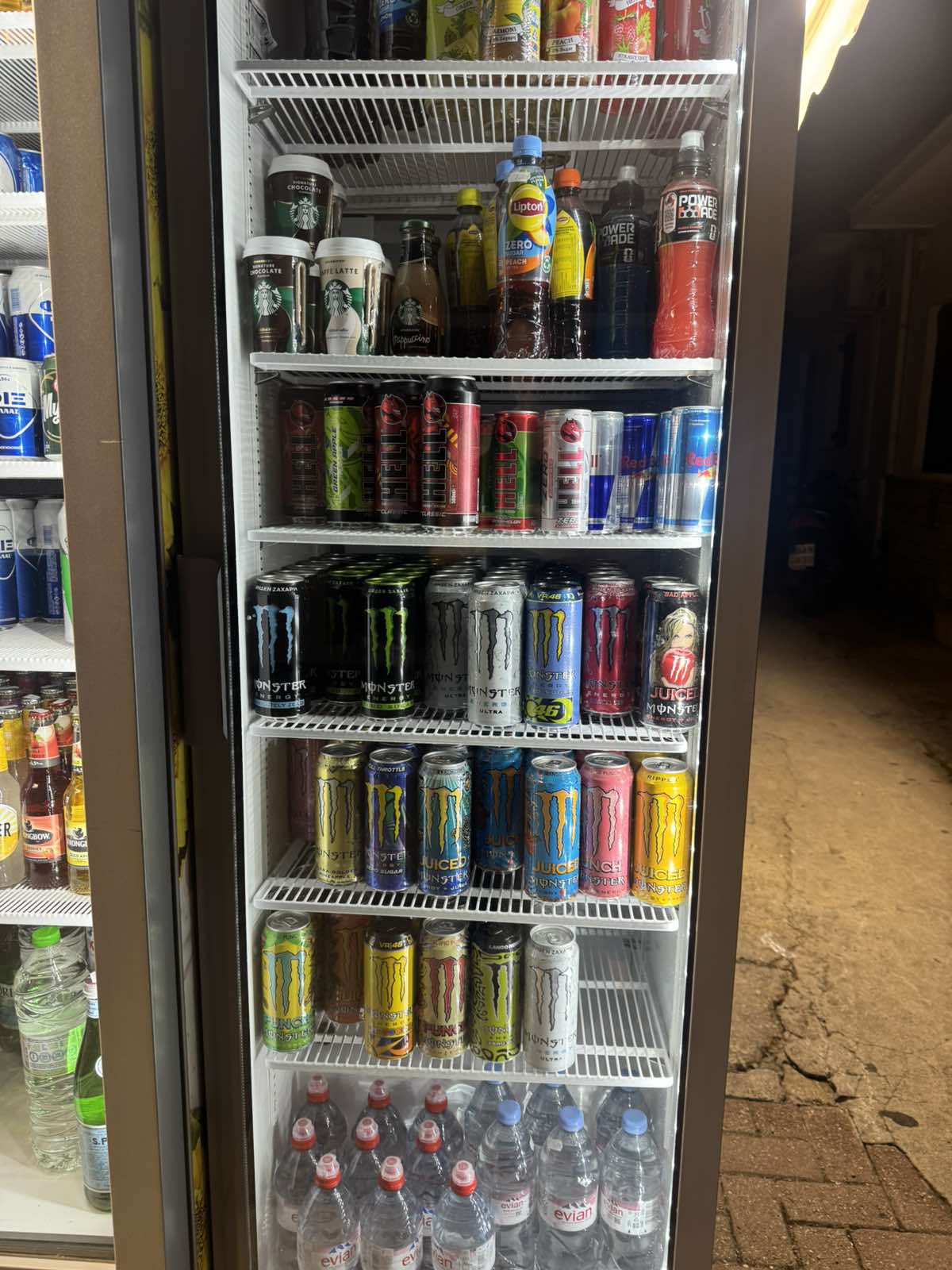 Energy Drinks Water Fridge